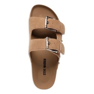 Steve Madden Tan Slide Sandals